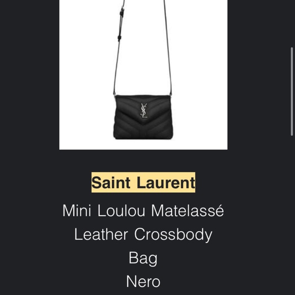 Black lulu Yves Saint Laurent Quilted Leather Shoulder Bag- AUTHENTIC - Picture 6 of 13